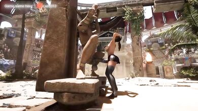 Lara destroys forgotten temple relic in creamy squirt hard missionary amateur threesome