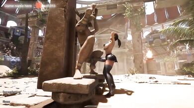 Lara destroys forgotten temple relic in creamy squirt hard missionary amateur threesome