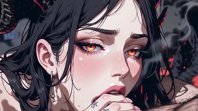 Simulation Love Destroyed Oiled Cowgirl Creampie Black Hair Yellow Eyes Big Tits Riding Bedroom Passionate Wet