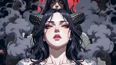 Simulation Love Destroyed Oiled Cowgirl Creampie Black Hair Yellow Eyes Big Tits Riding Bedroom Passionate Wet