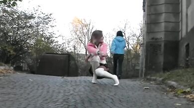 Wonderful Teens Destroyed By Gushing Pee Desperation Pissing In Public