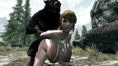 Blonde Nord Gives Herself To Monster Cock In Skyrim Anime POV