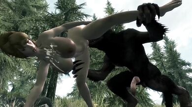 Blonde Nord Gives Herself To Monster Cock In Skyrim Anime POV