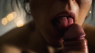 Slow Sensual Close Up Handjob and Tongue Blowjob Tease Verified Couple Cumshot Perfect Girlfriend Oily
