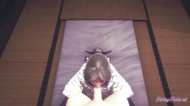 Shinobu Kocho POV Destroyed With Big Dick Creampie In Hentai Cosplay