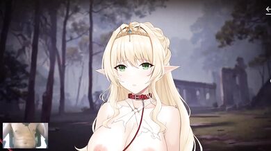Brunette Elf Gets Destroyed Doggy Style Gushing Creampie