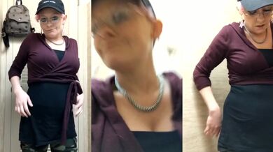 Verified Amateur Milf Pisses Public Women's Restroom Solo Female Exclusive HD