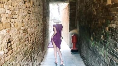Slut Walk Outside Destroyed Without Underwear Big Boobs Butt Public HD Porn Solo Female Verified Amateur