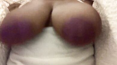 Black Mom Big Tits Destroyed in POV Tit Worship Masturbation Slow Motion