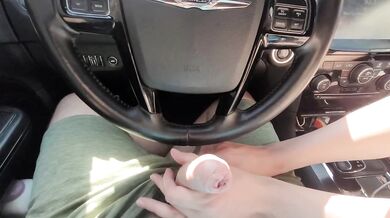 Teen Pawned PAWG Seduced In Car Public Handjob Edging Slow Cumshot Destroyed Gushing