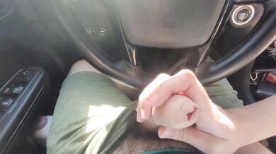 Teen Pawned PAWG Seduced In Car Public Handjob Edging Slow Cumshot Destroyed Gushing