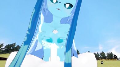 Pokemon Hentai Furry POV Glaceon Gets Destroyed By Cinderace Gushing Creampie