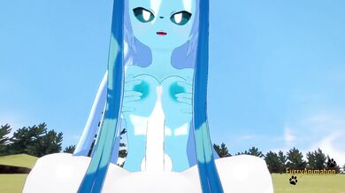 Pokemon Hentai Furry POV Glaceon Gets Destroyed By Cinderace Gushing Creampie