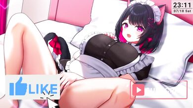 Japanese Catgirl Maid Ear Licking ASMR Destroyed Gushing Master Bed