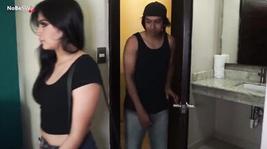 Casting Destroyed Mexican in Red Lingerie Gushing Cumshot