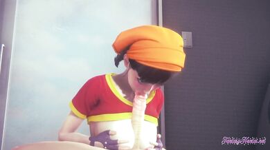 Dragon Ball Pan Destroyed By Cunt Sucking Blowjob And Creampie
