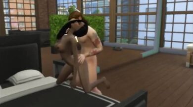 Ebony Girl Spanked and Creampied by Big Cock