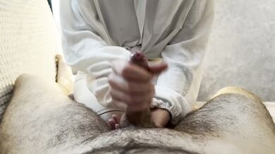 She continues edging him even after she ruined her stepfather cumshot