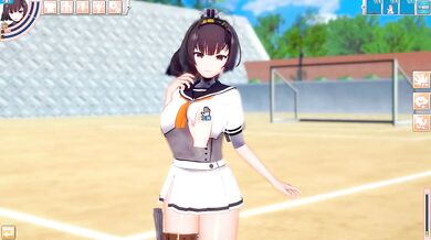 Koikatsu Destroyed Big Tits Akizuki Kancolle Creampie Blowjob 3DCG Hentai