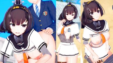 Koikatsu Destroyed Big Tits Akizuki Kancolle Creampie Blowjob 3DCG Hentai
