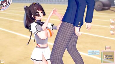 Koikatsu Destroyed Big Tits Akizuki Kancolle Creampie Blowjob 3DCG Hentai