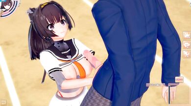 Koikatsu Destroyed Big Tits Akizuki Kancolle Creampie Blowjob 3DCG Hentai