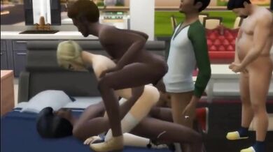 Rough Black Bull Gushing Interracial Cuckold Gangbang Destroyed Wife Double Penetration Hard Sex
