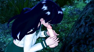 Kagome Gets Destroyed By Deep Throat Blowjob In Forest Inuyasha 3D Hentai Cartoon
