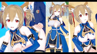 Koikatsu SAO Ayano Keiko Destroyed Big Tits Creampie Cumshot Hentai 3DCG Erotic Anime Video