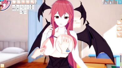 Koakuma Big Tits Destroyed by Hands Cumshot