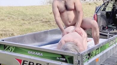 Outdoor Anal Public Destroyed Granny Swallowing Cumshot
