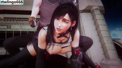 Exclusive 3D Animation Hentai Cosplay Tifa Big Tits Big Ass Chubby Clothed Sex Cumshot Destroyed Gushing