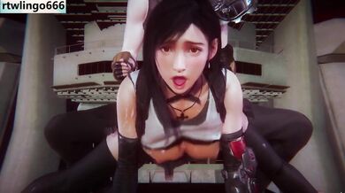 Exclusive 3D Animation Hentai Cosplay Tifa Big Tits Big Ass Chubby Clothed Sex Cumshot Destroyed Gushing