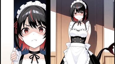 Ellen Joe Destroyed Gushing Maid Overtime Tease Tail Play Japanese ASMR Motion Comic