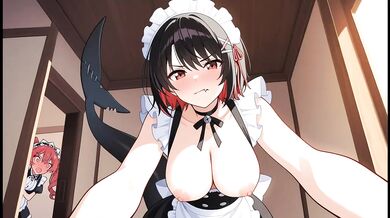 Ellen Joe Destroyed Gushing Maid Overtime Tease Tail Play Japanese ASMR Motion Comic