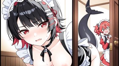 Ellen Joe Destroyed Gushing Maid Overtime Tease Tail Play Japanese ASMR Motion Comic