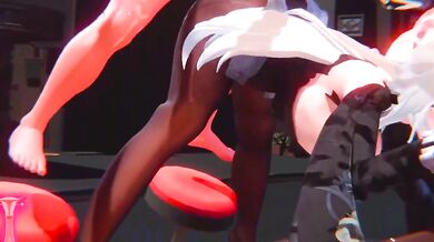 Miyabi and Yixuan Destroyed in Hardcore Zenless Zone Zero Bukkake Creampie