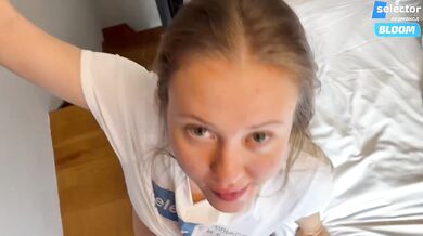 I shoved it deep into my stepsister's tight pussy hole