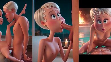 Erika The Cartoon Milf Destroyed The Spa With Hot Sex And Small Tits