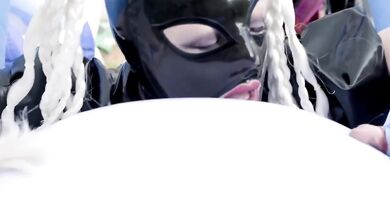 Miss Maskerade SAFP Collab Looner Sex Balloon Fantasy Full Rubber Gas Mask and Latex Catsuit Destroyed Gushing