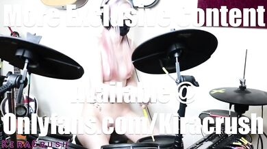 Naked Petite Girl Plays Drums With Hard Nipples Jiggle Amateur Music