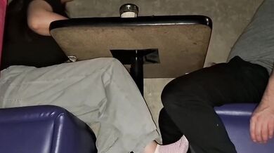 Public Sex Party Destroyed Us Gushing Horny Couple Fucked in Bar