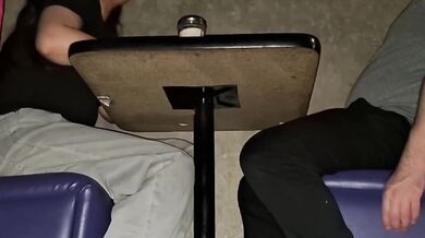 Public Sex Party Destroyed Us Gushing Horny Couple Fucked in Bar