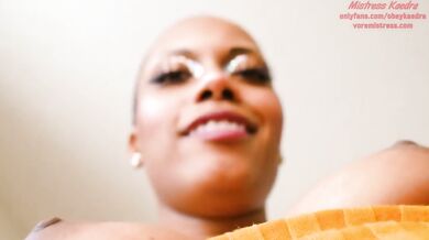 Ebony Giantess ObeyKaedra Jerks You Off and Then Cums With You Before Swallowing You TEASER