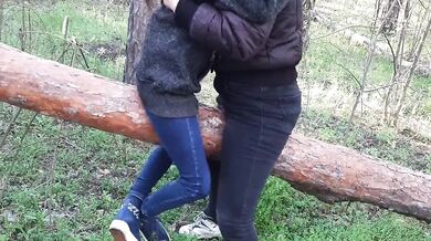 Cumming in clothes on a log - lesbian_illusion