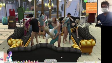 Destroyed Couch Orgy With 8 Chubby Big Tits Girls Clothed Sex
