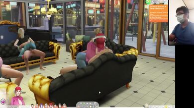 Destroyed Couch Orgy With 8 Chubby Big Tits Girls Clothed Sex