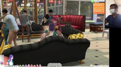 Destroyed Couch Orgy With 8 Chubby Big Tits Girls Clothed Sex