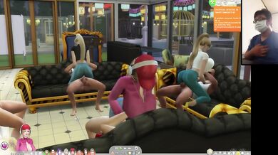 Destroyed Couch Orgy With 8 Chubby Big Tits Girls Clothed Sex