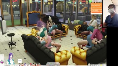 Destroyed Couch Orgy With 8 Chubby Big Tits Girls Clothed Sex